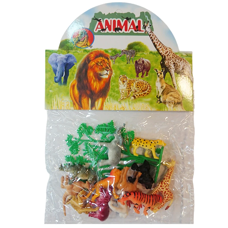 Jungle Animal Figures 13 Pcs Size Approx. 4 cm , Hard, high-quality plastic - not hollow - to ensure durability and long-lasting play.